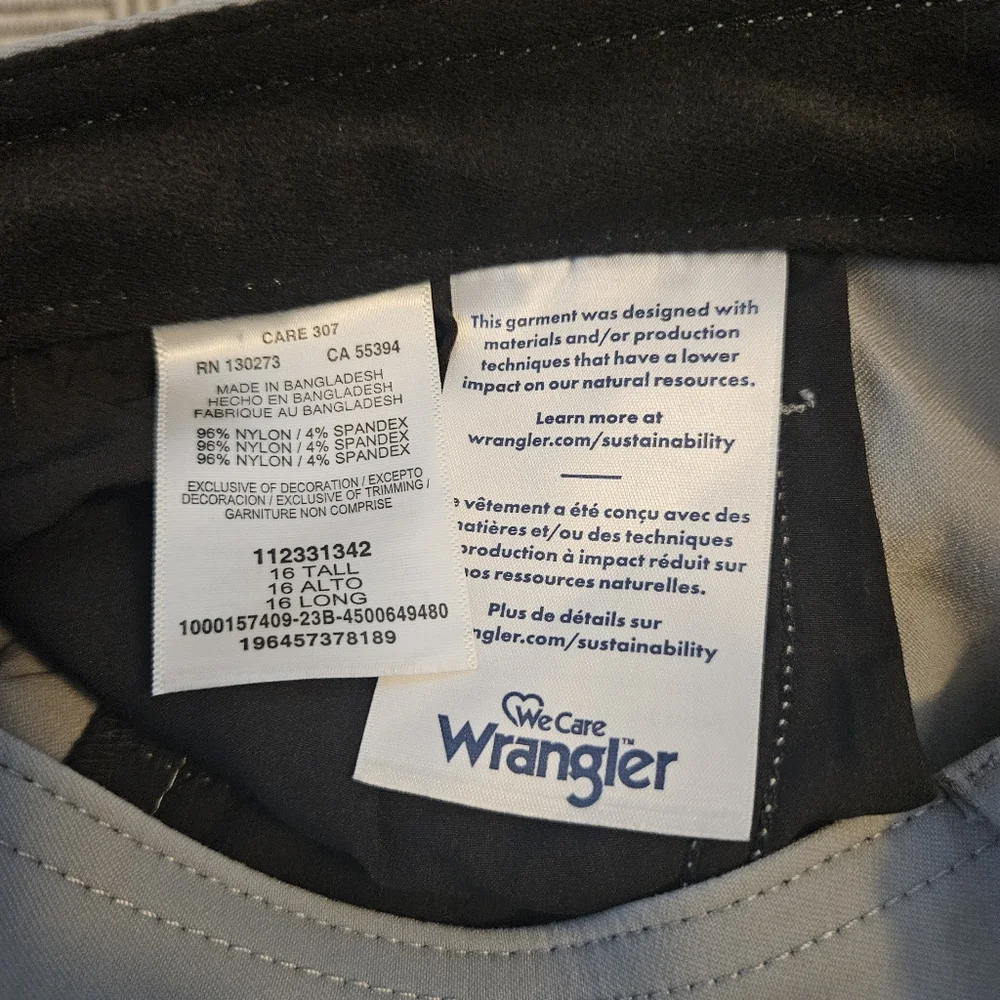 NWT Wrangler ATG Pants Womens 16 Tall Gray Sierra Slim Fit All Terrain Gear Hike - Picture 8 of 14